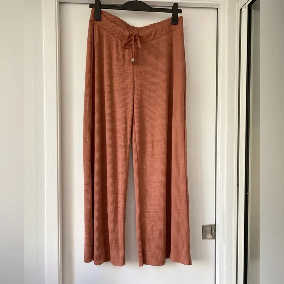 Zara Rust Wide-Leg Pants - Picture 5 of 10